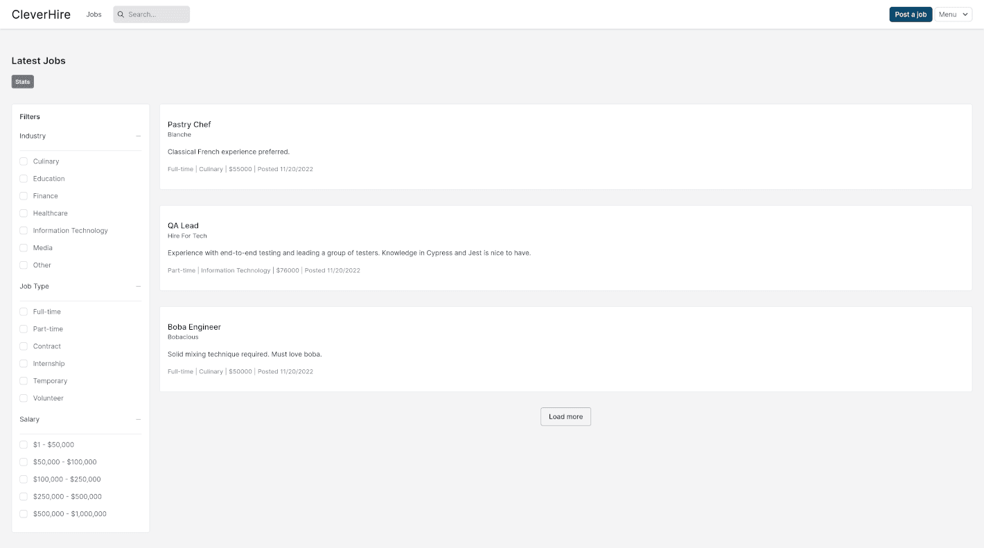 CleverHire Job Board